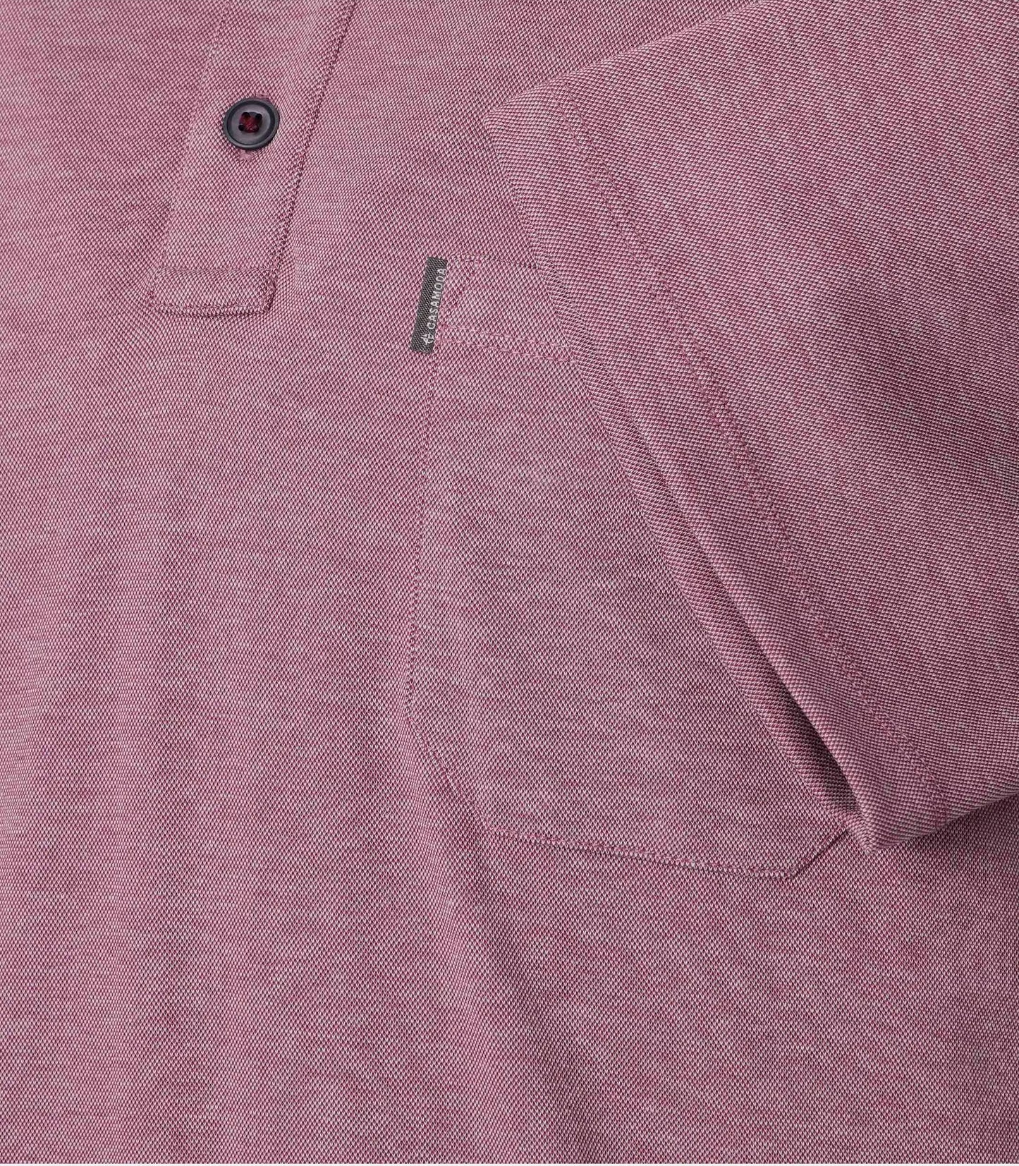 Casa Moda Short Sleeve Polo Shirt 438 - Light Red