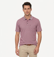 Casa Moda Short Sleeve Polo Shirt 438 - Light Red