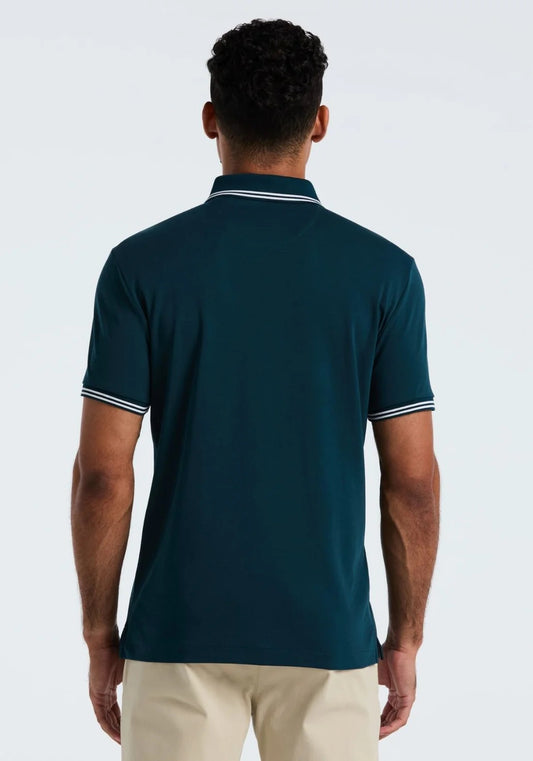 Original Penguin Sticker Pete Pique Polo Shirt - Reflecting Pond
