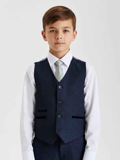 Boys Device Tailored Fit Regent 3 Piece Suit - Navy