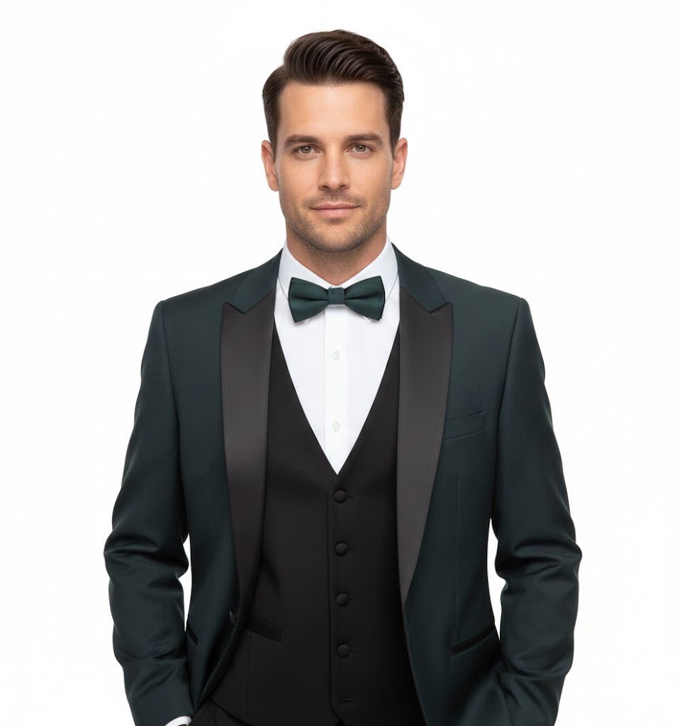 Remus Uomo Russo Slim Fit Tuxedo Jacket - Dark Green