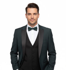 Remus Uomo Russo Slim Fit Tuxedo Jacket - Dark Green