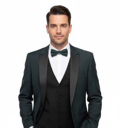 Remus Uomo Russo Slim Fit Tuxedo Jacket - Dark Green