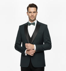 Remus Uomo Russo Slim Fit Tuxedo Jacket - Dark Green