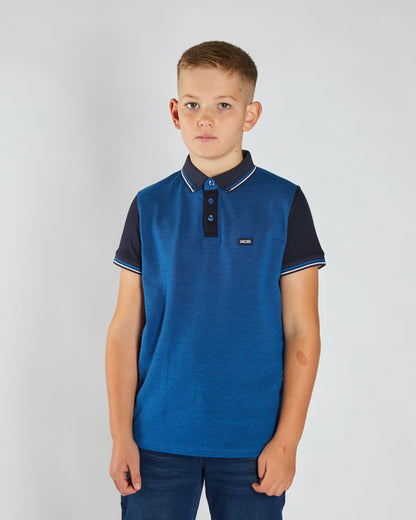 Boys Diesel Robinson Birdseye Polo Shirt - Blue/Navy