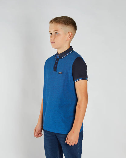 Boys Diesel Robinson Birdseye Polo Shirt - Blue/Navy
