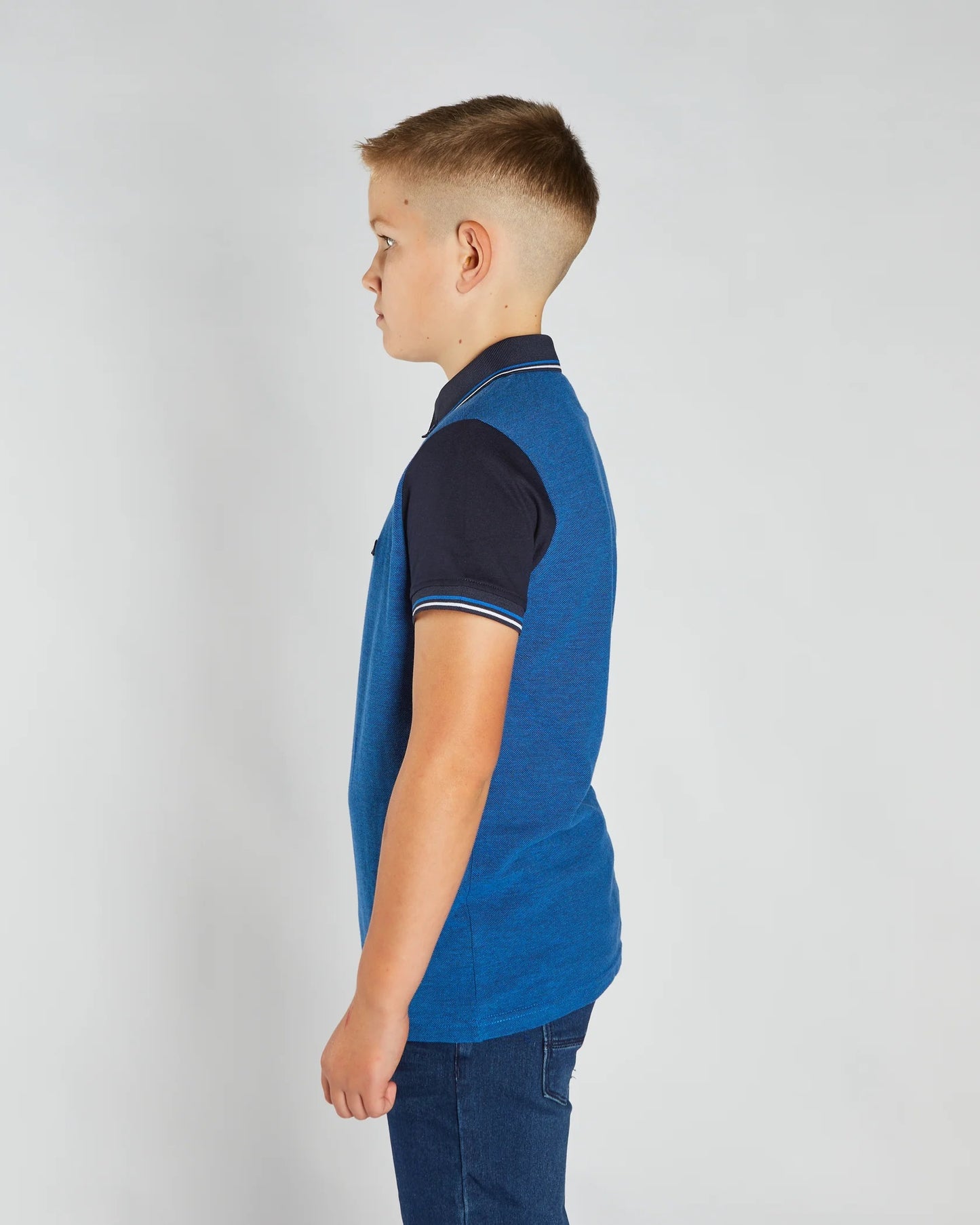 Boys Diesel Robinson Birdseye Polo Shirt - Blue/Navy