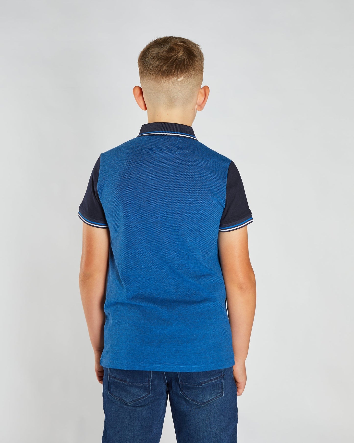 Boys Diesel Robinson Birdseye Polo Shirt - Blue/Navy