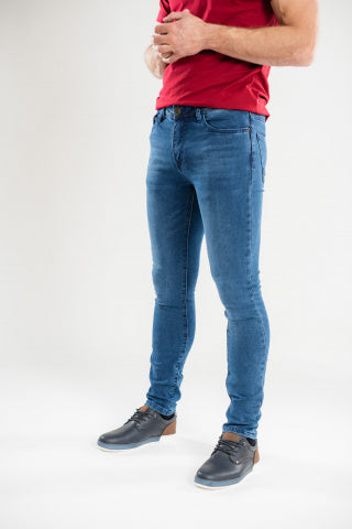 XV KINGS Ruck T Slim Fit Jean - Blue Denim