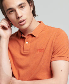 Superdry Organic Cotton Classic Pique Polo Shirt - Rust Orange Marl