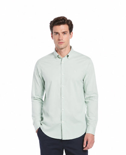 Original Penguin Long Sleeve Oxford Shirt - Silt Green