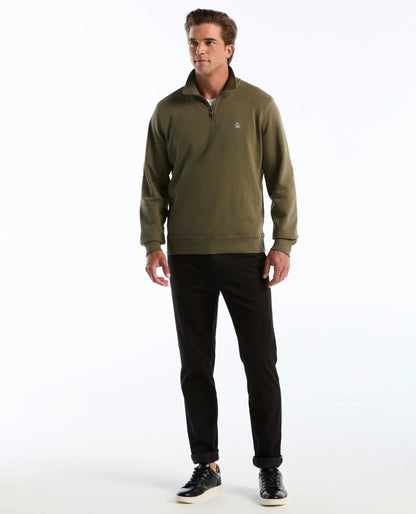 Original Penguin Sticker Pete Half Zip Sweatshirt - Dusty Olive