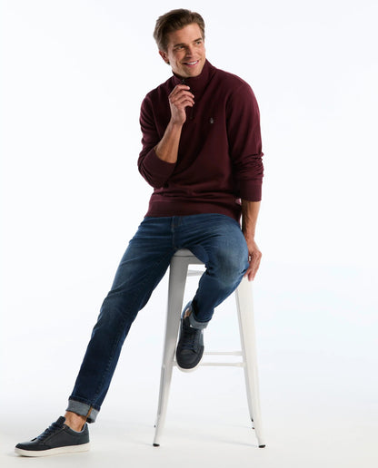Original Penguin Sticker Pete Half Zip Sweatshirt - Port Royale