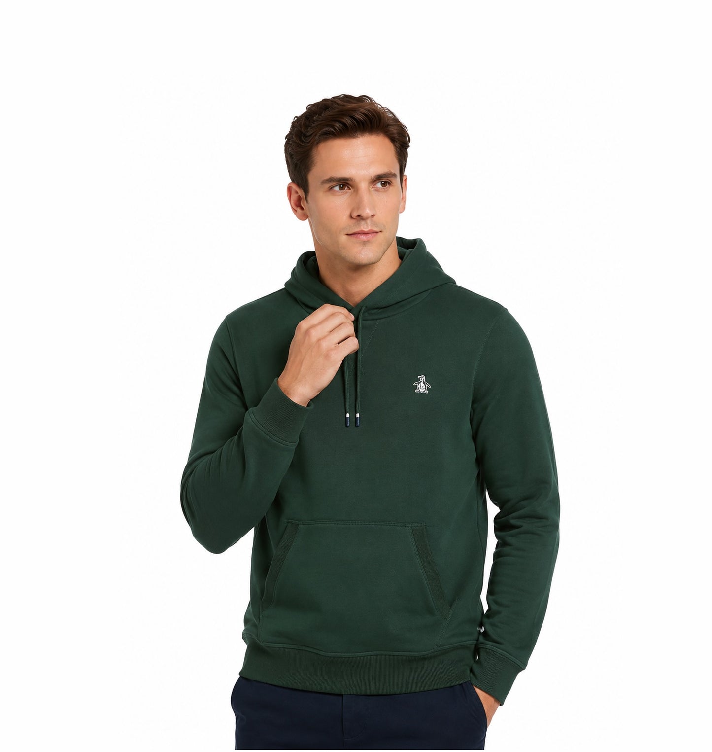Original Penguin Sticker Pete Pullover Fleece Hoodie - Sycamore