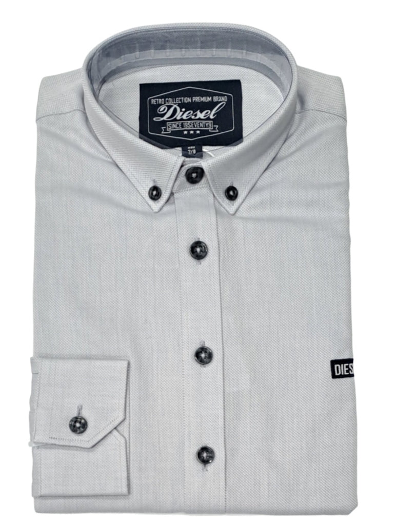 Boys Diesel Ryan Casual Shirt - Grey