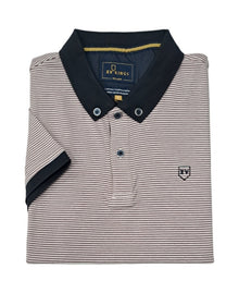 XV KINGS Chorley Polo Shirt - Mauve Stripe