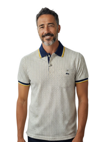 Dario Beltran Polo Shirt - 242 White/Yellow