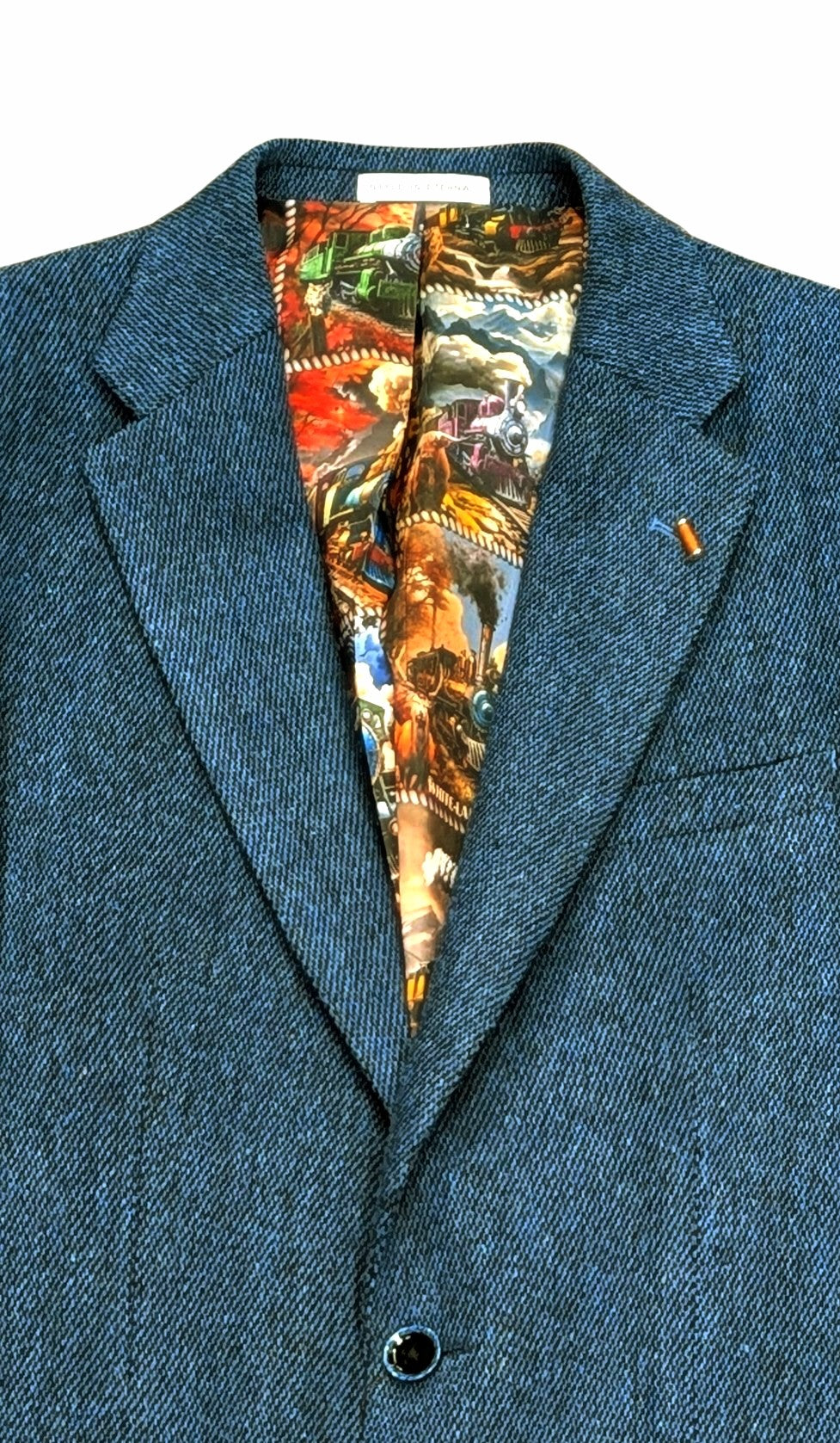 White Label Tapered Fit Textured Blazer - Blue