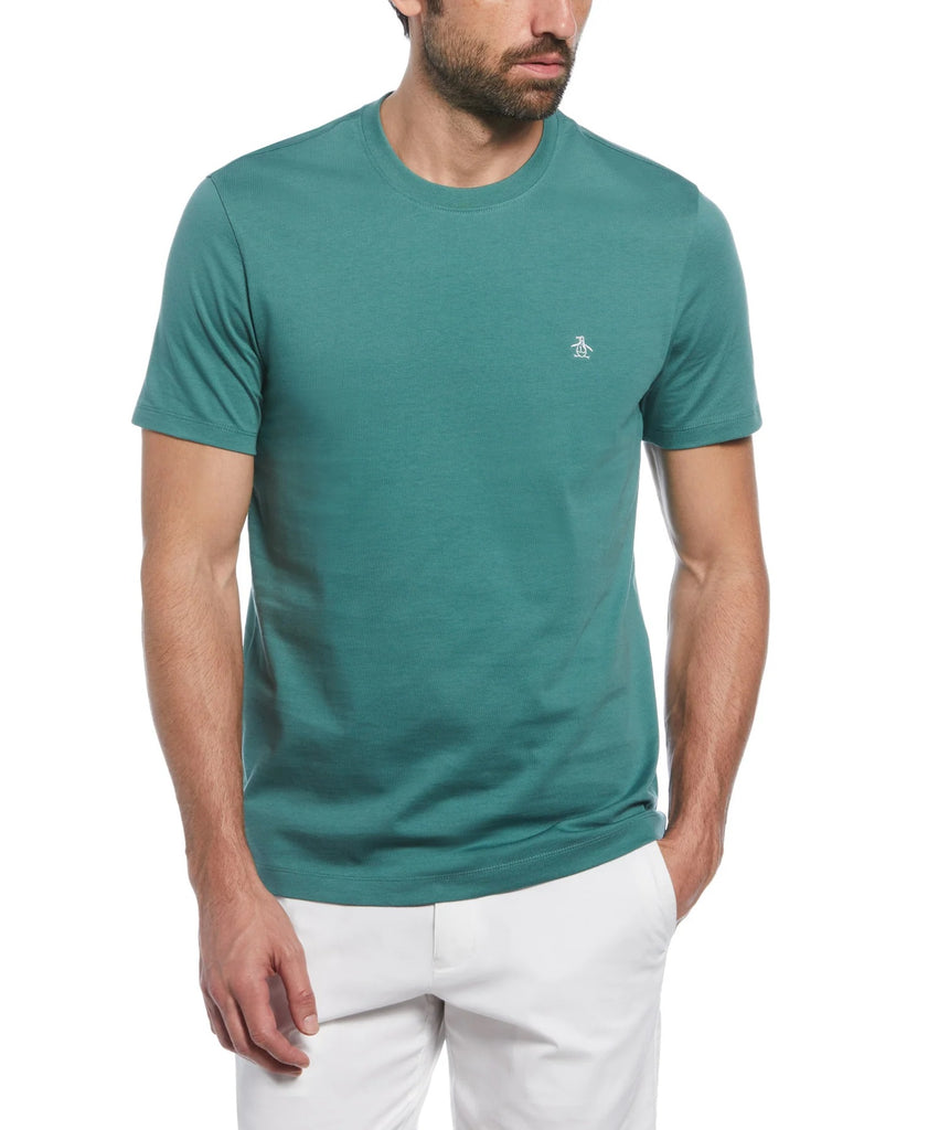 Original Penguin Embroidred Pete T-Shirt - Sea Pine