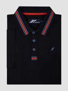 Mish Mash Selwood Regular Fit Jersey Polo Shirt - Navy