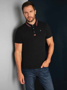 Mish Mash Selwood Regular Fit Jersey Polo Shirt - Navy