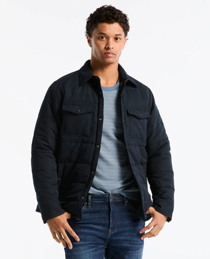 Original Penguin Ripstop Quilted Shacket - Dark Sapphire
