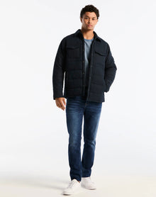 Original Penguin Ripstop Quilted Shacket - Dark Sapphire