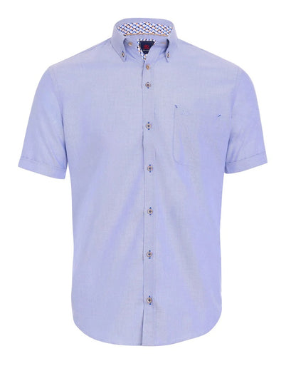Andre Shannon Short Sleeve Oxford Shirt - Navy