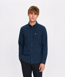 Lyle & Scott Plain Flannel Casual Shirt - Aegean Blue