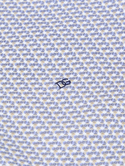 Daniel Grahame Long Sleeve Casual Shirt - Blue/Beige