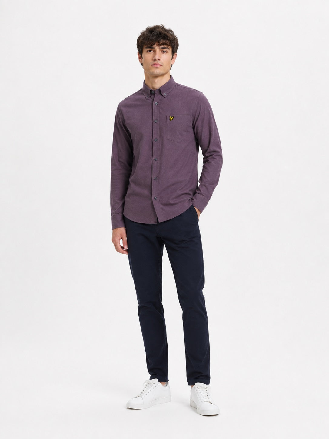 Lyle & Scott Plain Oxford Casual Shirt - Haze Purple