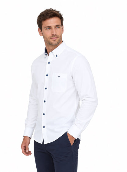 Daniel Grahame Long Sleeve Casual Shirt - White