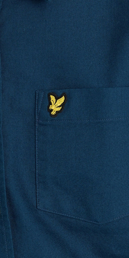 Lyle & Scott Plain Flannel Casual Shirt - Aegean Blue