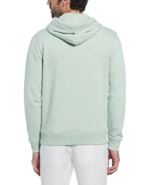 Original Penguin Sticker Pete Organic Fleece Pullover Hoodie - Silt Green