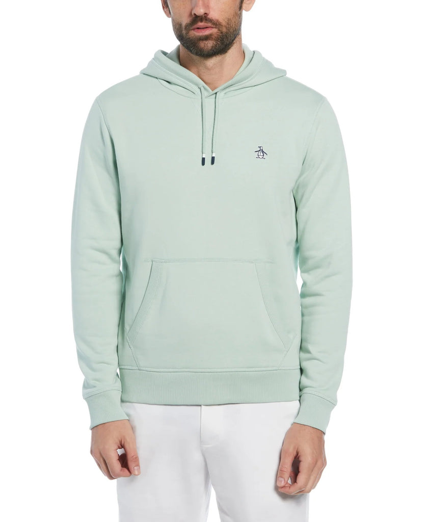 Original Penguin Sticker Pete Organic Fleece Pullover Hoodie - Silt Green