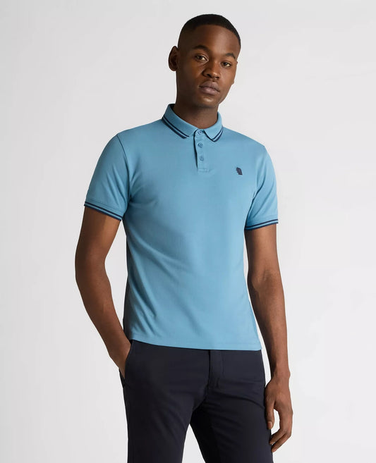 Remus Uomo Short Sleeve Casual Polo Shirt - Blue