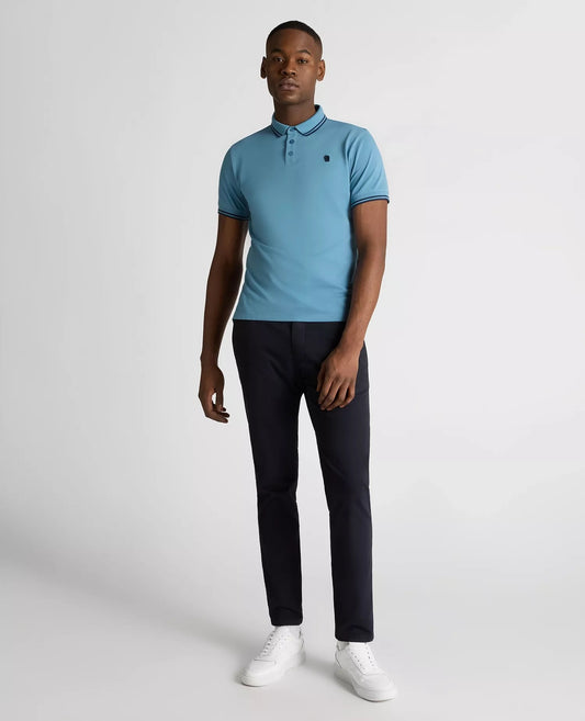 Remus Uomo Short Sleeve Casual Polo Shirt - Blue