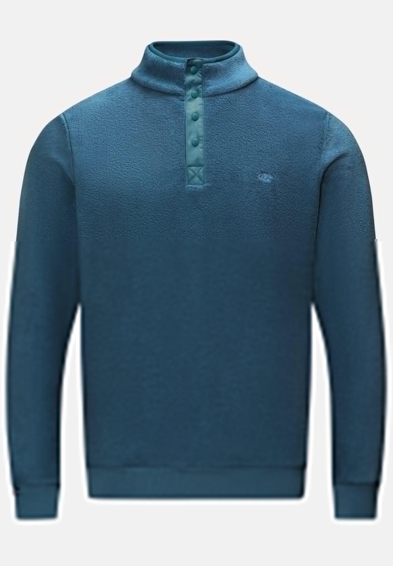 Rivet & Denim Snapper Half clip Button Fleece Sweatshirt - Ensign