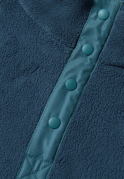 Rivet & Denim Snapper Half clip Button Fleece Sweatshirt - Ensign