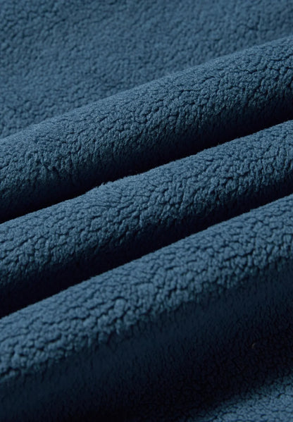 Rivet & Denim Snapper Half clip Button Fleece Sweatshirt - Ensign