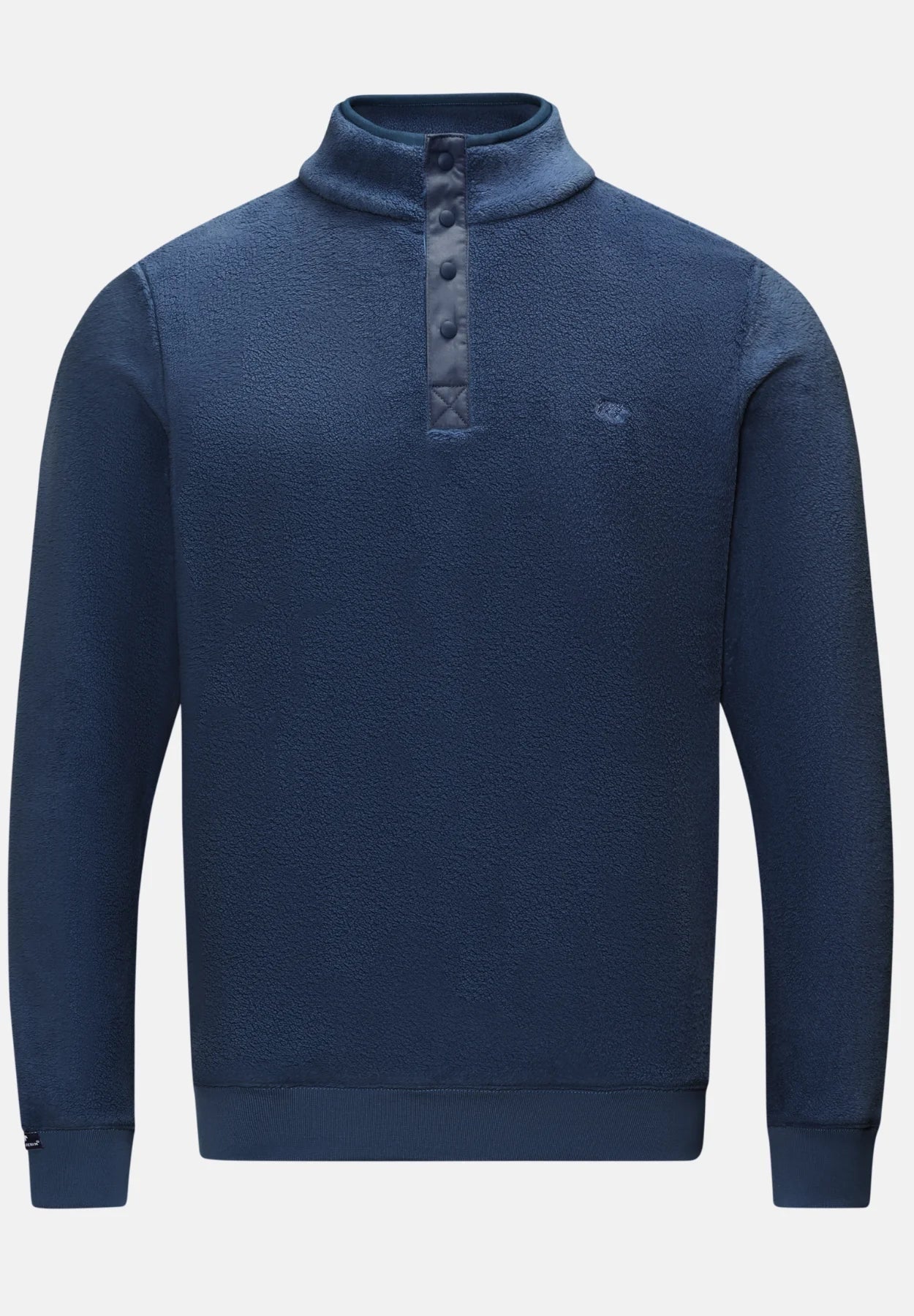 Rivet & Denim Snapper Half clip Button Fleece Sweatshirt - Navy