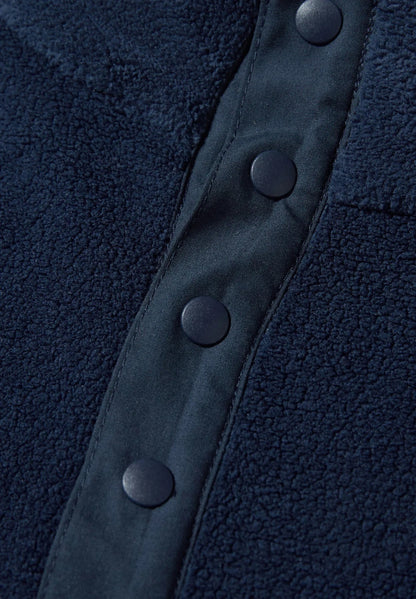 Rivet & Denim Snapper Half clip Button Fleece Sweatshirt - Navy