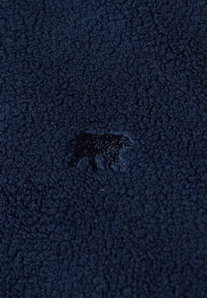 Rivet & Denim Snapper Half clip Button Fleece Sweatshirt - Navy