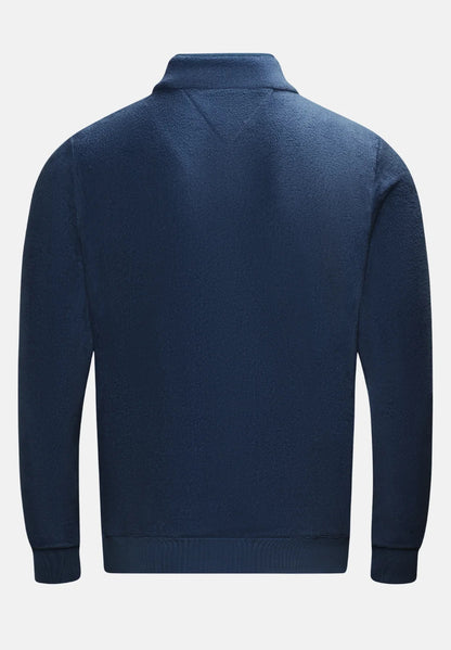 Rivet & Denim Snapper Half clip Button Fleece Sweatshirt - Navy