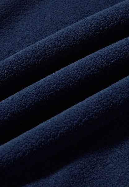 Rivet & Denim Snapper Half clip Button Fleece Sweatshirt - Navy