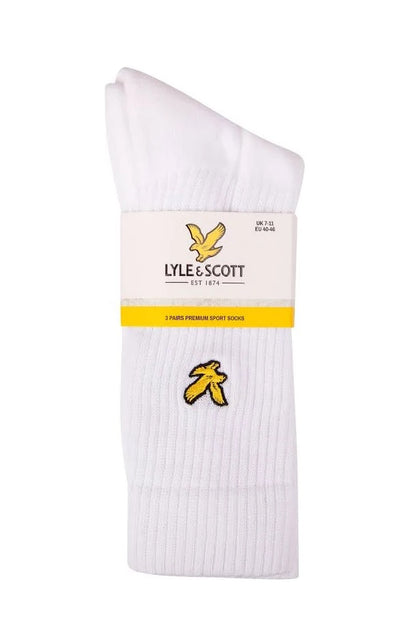 Lyle & Scott Hamilton 3 Pack Socks - White