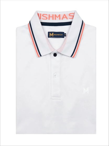 Mish Mash Sportivo Regular Fit Polo Shirt - White