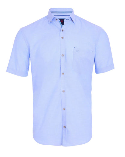 Andre Stein Short Sleeve Oxford Shirt - Blue