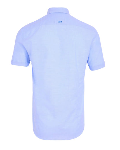 Andre Stein Short Sleeve Oxford Shirt - Blue