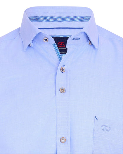 Andre Stein Short Sleeve Oxford Shirt - Blue